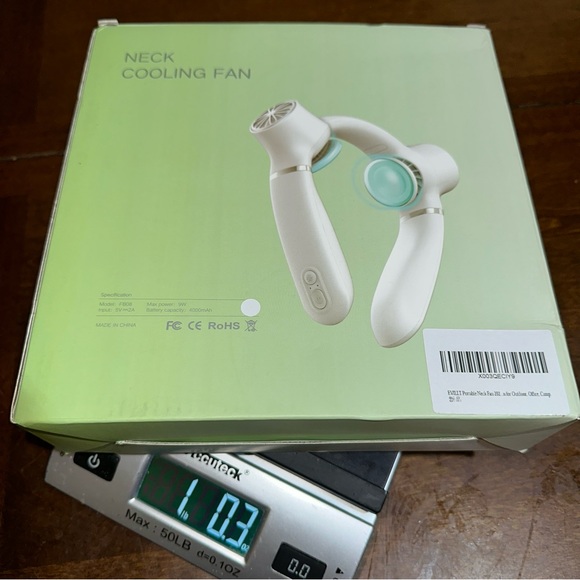 Portable Neck Fan Upgraded Neck Air Conditioner 2X Cooling Pads Rechargeable Fan - Picture 4 of 12